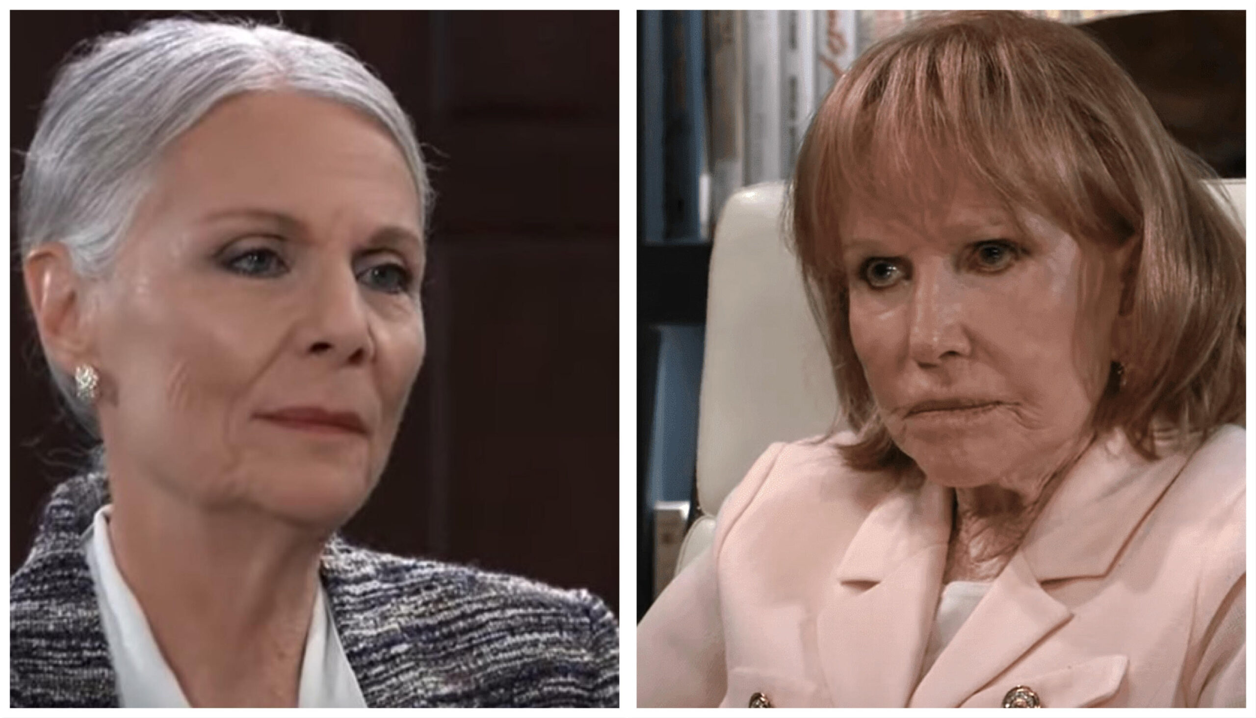 General Hospital Spoilers Headshots of Monica Quartermaine and Tracy Quartermaine in Port Charles