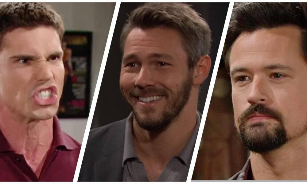 Bold and the Beautiful Spoilers featuring John Finnegan Liam Spencer Thomas Forrester in a dramatic lineup
