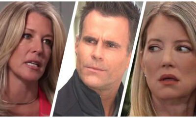 General Hospital spoilers featuring Carly Corinthos Spencer Drew Cain and Nina Reeves in emotional poses
