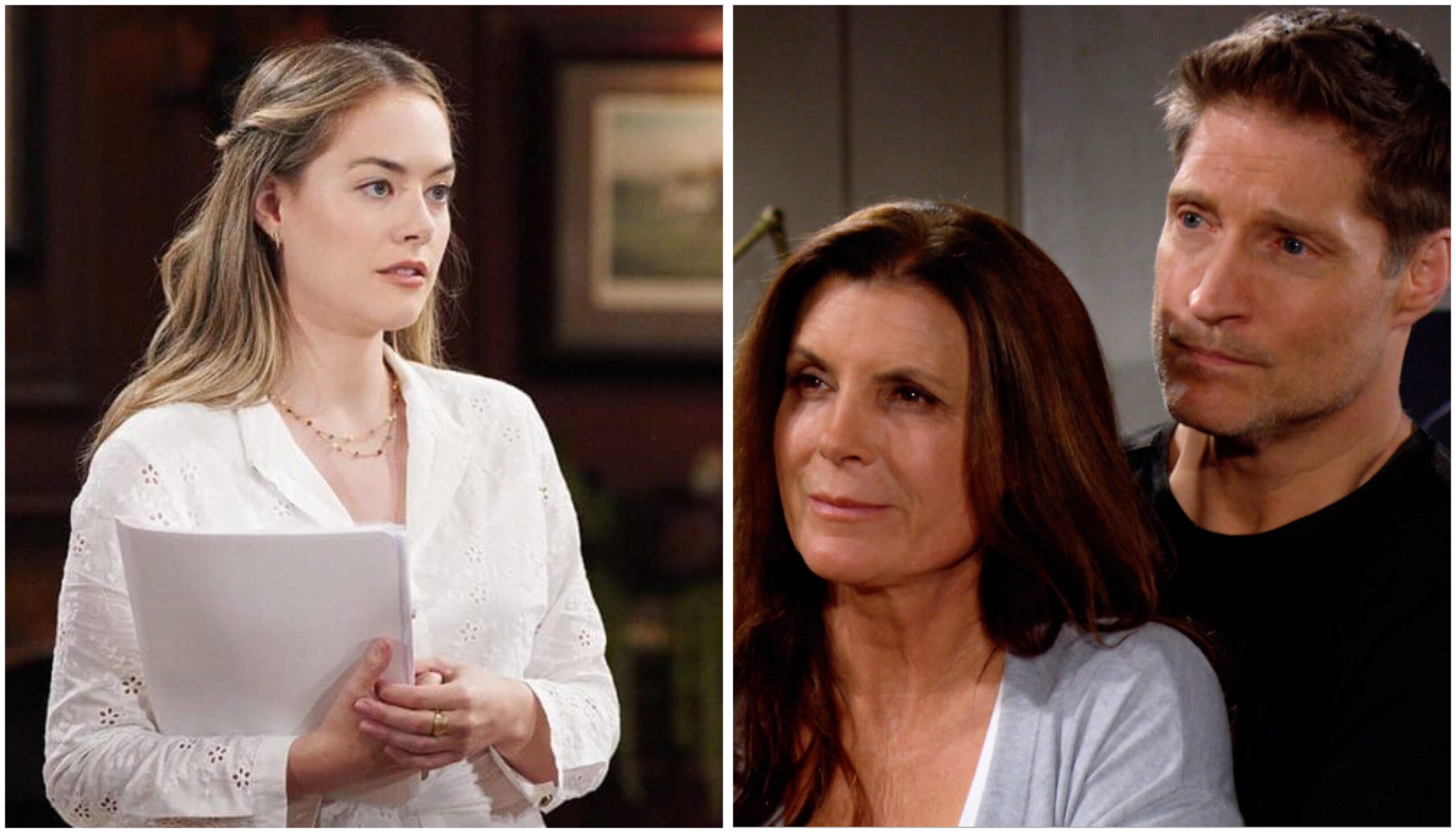 Sheila Carter Deacon Sharpe and Hope Logan face wedding drama