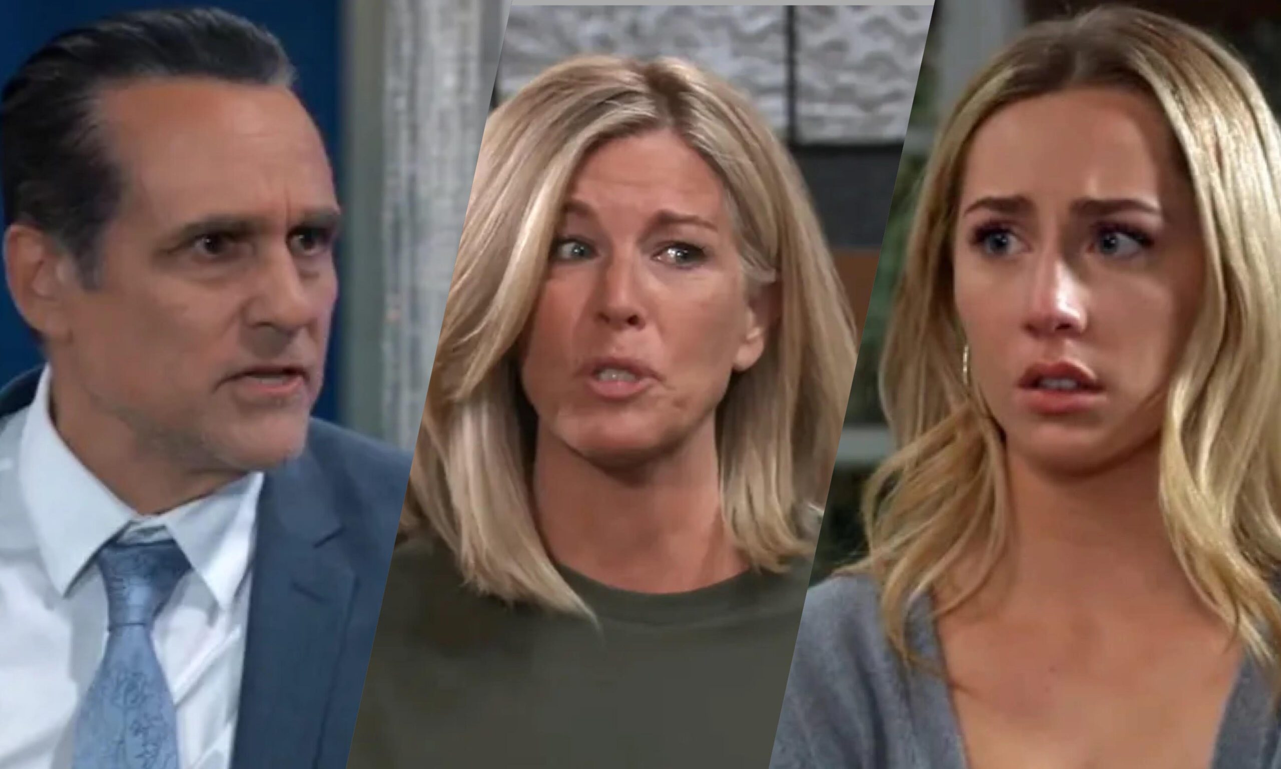 General Hospital's Carly confesses to a furious Josslyn about sleeping with Sonny to provide murder alibi