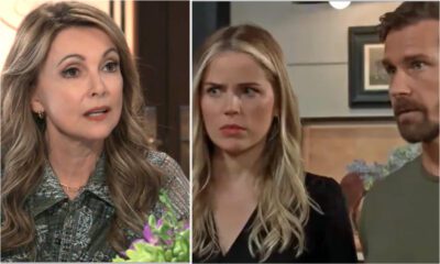 Holly Sutton warns a distressed Sasha Gilmore Corbin of impending danger on General Hospital