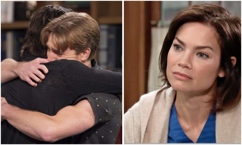 Lucky Spencer attempts to reconnect with a skeptical Aiden as Elizabeth Webber looks on with mixed emotions on General Hospital