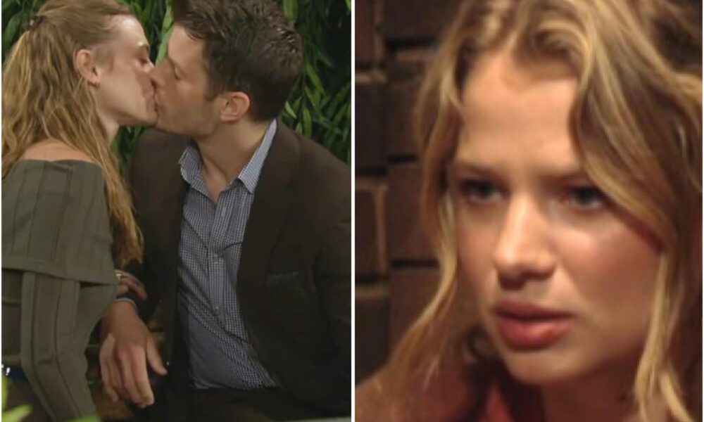 Young and the Restless Kyle Abbott Claire Grace romantic moment Summer Newman jealous reaction