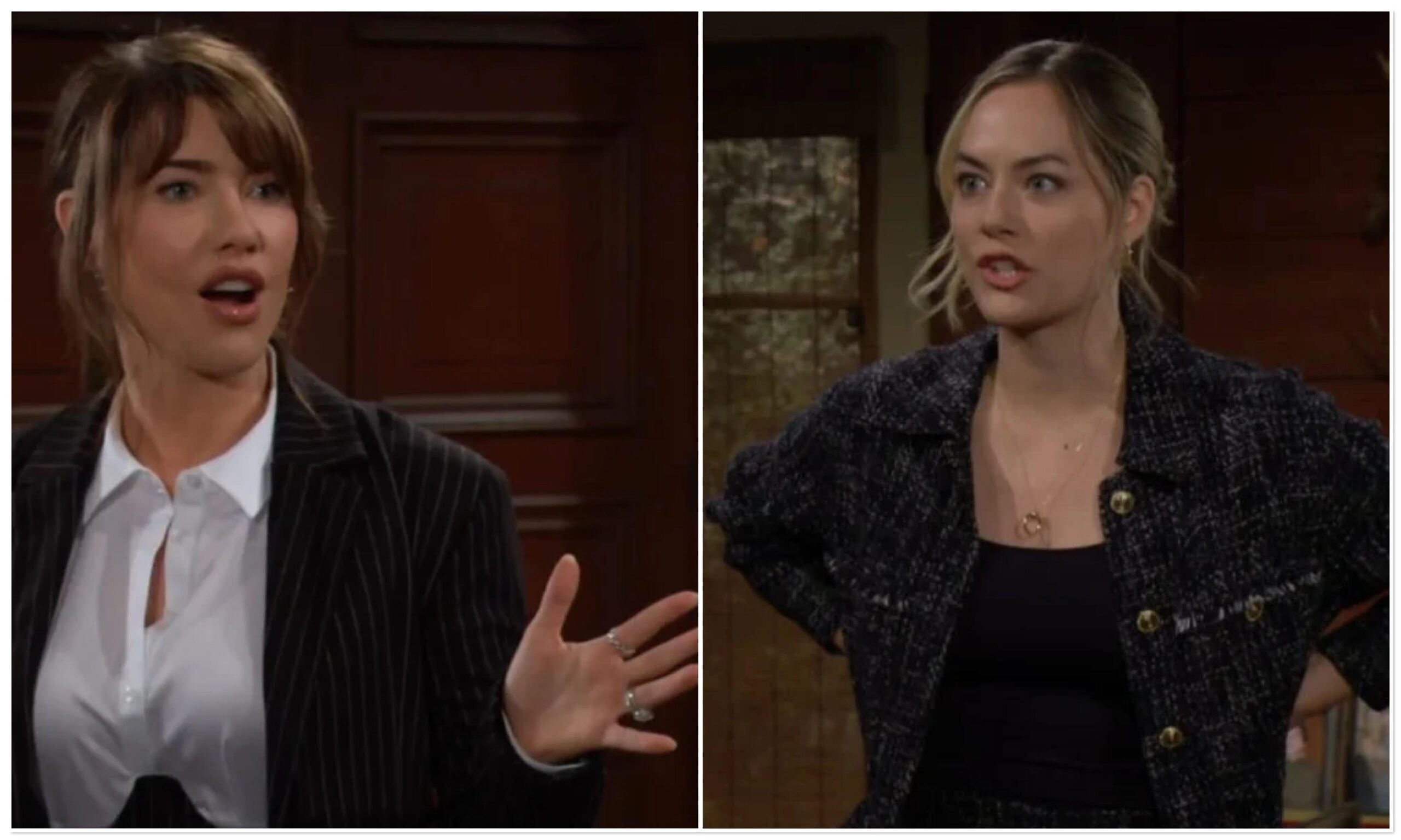 Bold and Beautiful spoilers Steffy Forrester Hope Logan rivalry intensifies over Finn Thomas Carter clash at Forrester