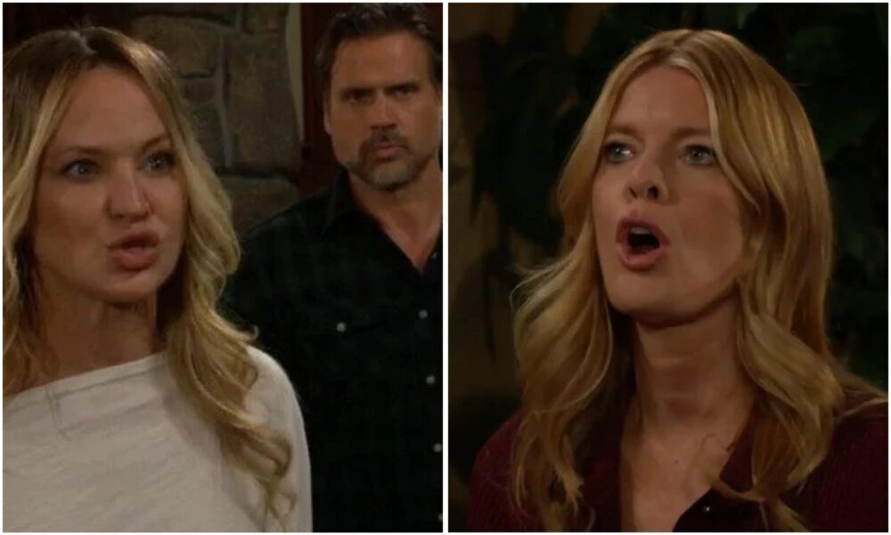 Young and the Restless spoilers Sharon Newman orders Phyllis Summers out during heated Christmas Eve confrontation Nick Newman watches concerned