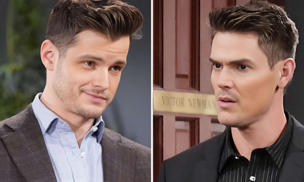 Young and the Restless (Y&R Spoilers) Michael Mealor as Kyle Abbott and Mark Grossman as Adam Newman