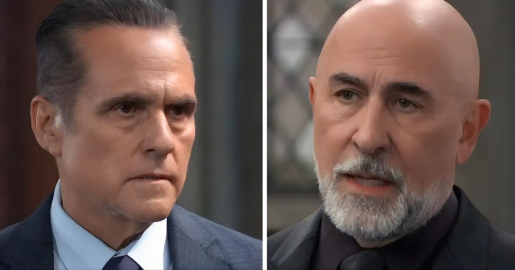 Sonny Corinthos confronts Jenz Sidwell at Marco Rios funeral