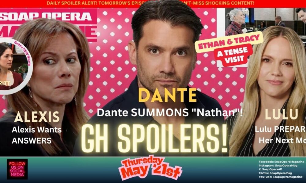 General Hospital Spoilers (GH Spoilers) Dante Falconeri May 21