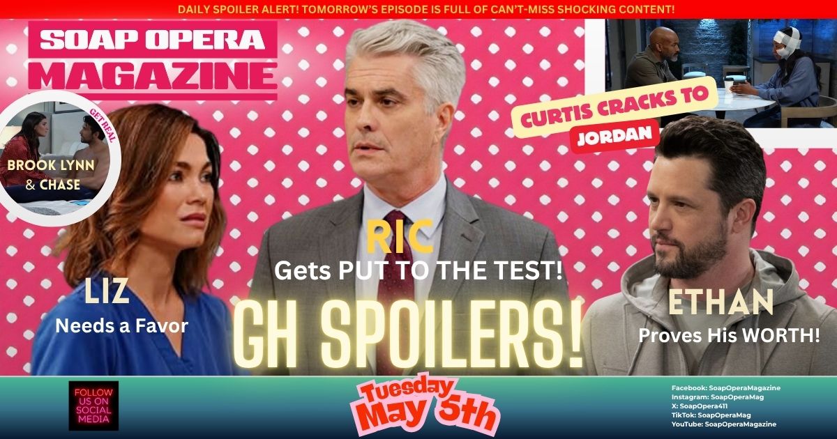 General Hospital Spoilers (GH Spoilers) Elizabeth Baldwin, Liz Baldwin, Ric Lansing, Brook Lynn Quartermaine, Harrison Chase, Ethan Lovett, Curtis Ashford, Jordan Ashford