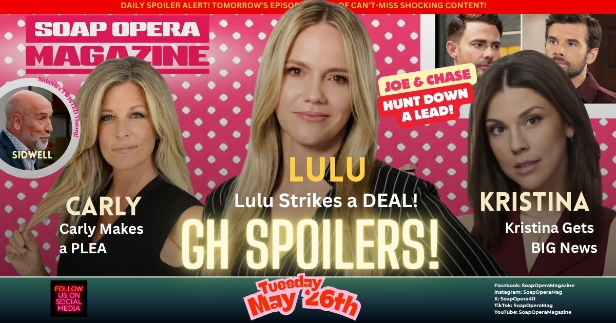 General Hospital Spoilers (GH Spoilers) Lulu Spencer May 26
