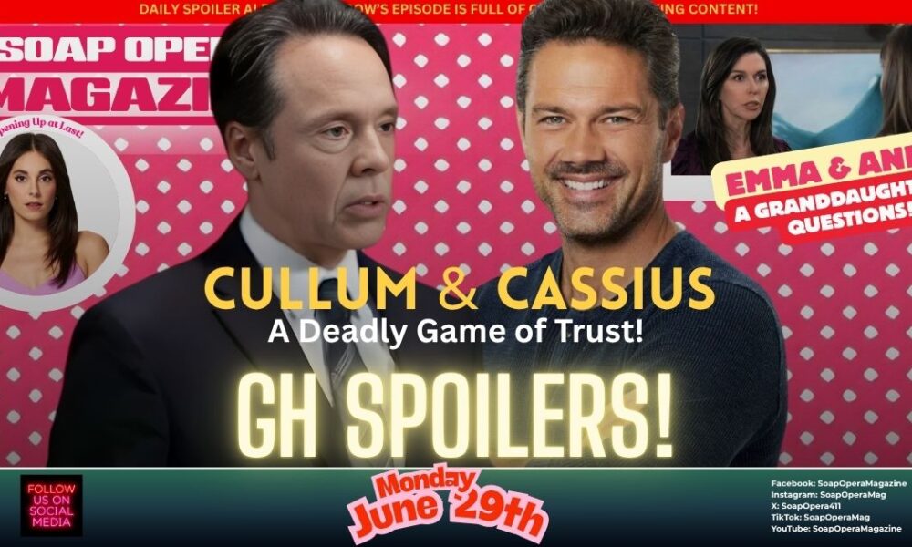 General Hospital Spoilers (GH Spoilers) Cassius Faison June 29