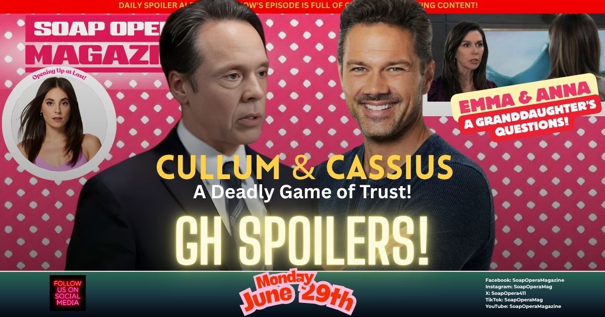 General Hospital Spoilers (GH Spoilers) Cassius Faison June 29