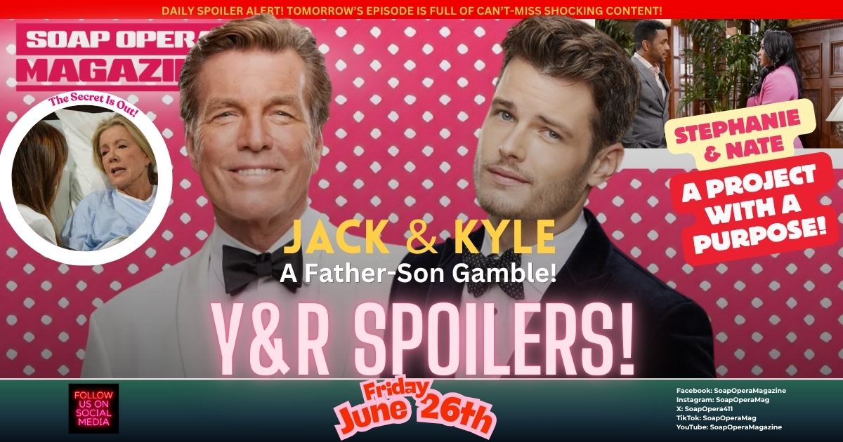 Young and the Restless Spoilers (Y&R Spoilers) Jack Abbott June 26