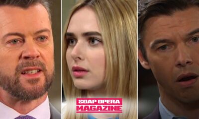 EJ DiMera smirks between a devastated Holly Jonas and a furious Xander on Days of Our Lives Spoilers
