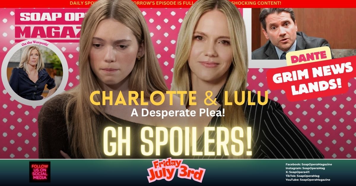 General Hospital Spoilers (GH Spoilers) Lulu Spencer July 3