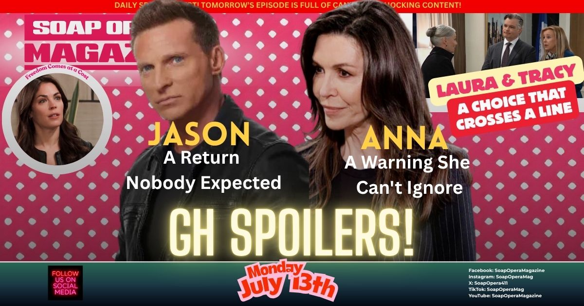 General Hospital Spoilers (GH Spoilers) Jason Morgan July 13