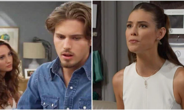 Melissa Dylan smiles at Will Spencer at the beach house on The Bold and the Beautiful