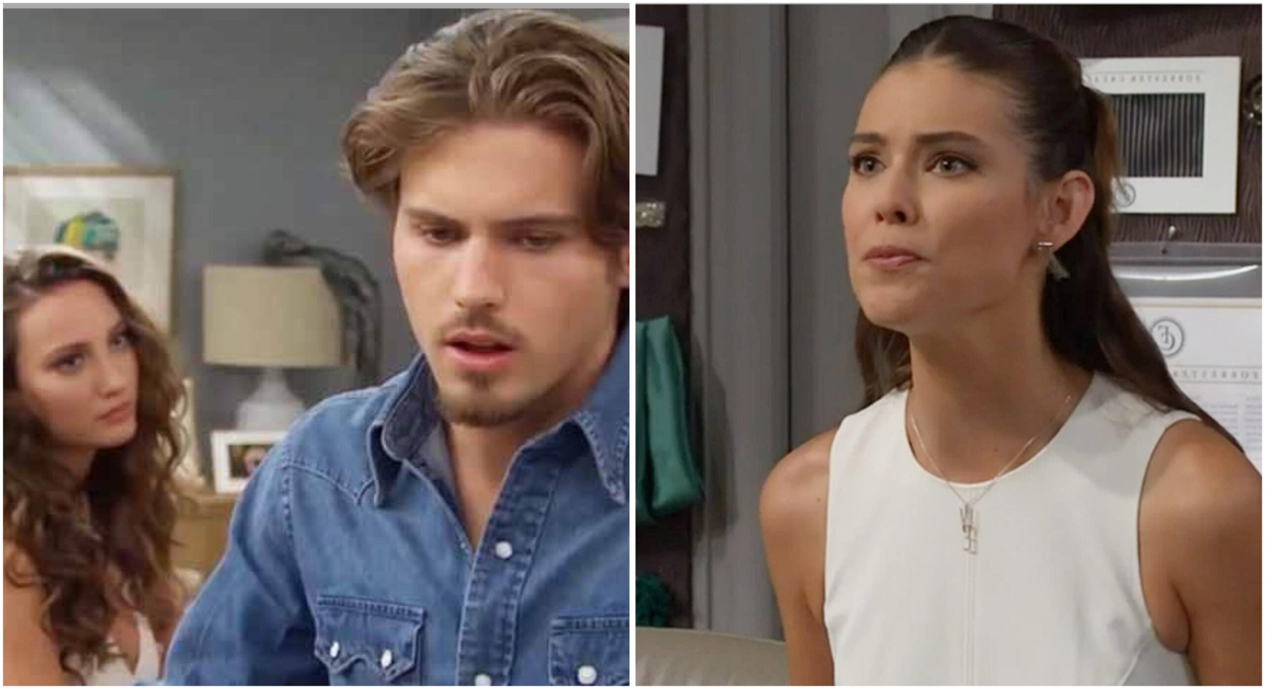 Melissa Dylan smiles at Will Spencer at the beach house on The Bold and the Beautiful