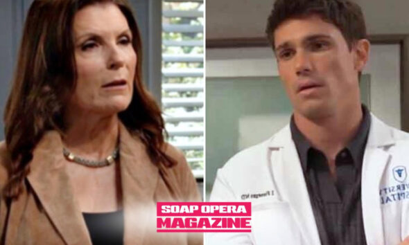 Sheila Carter confronts Finn at the hospital on The Bold and the Beautiful