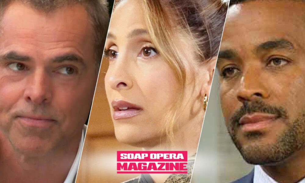 Billy Abbott smirks as Lily Winters fumes and Nate Hastings looks hopeful on The Young and the Restless