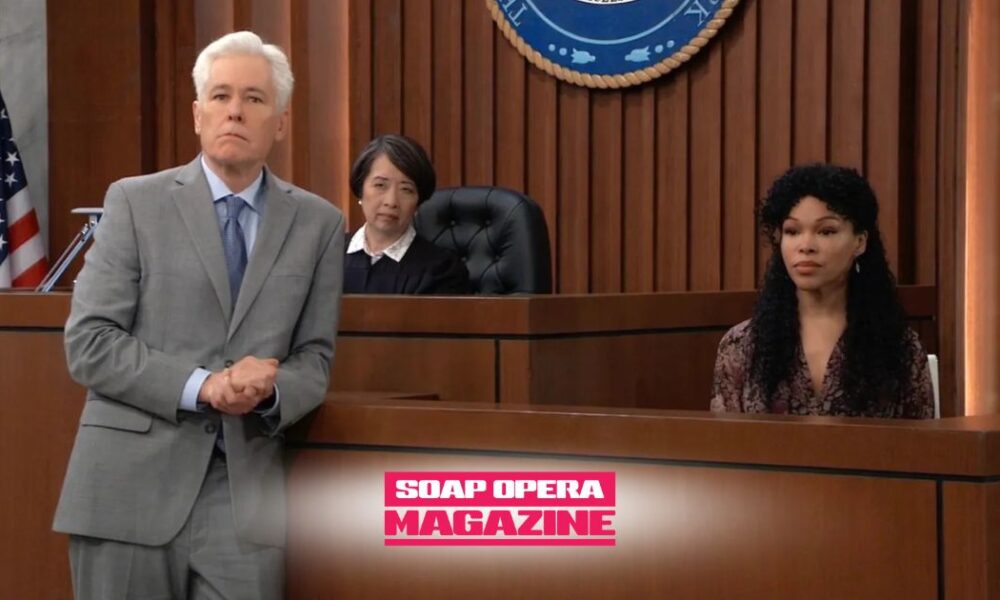 General Hospital Spoilers (GH Spoilers) Portia Robinson, Martin Grey at Curis Ashford's Trial.
