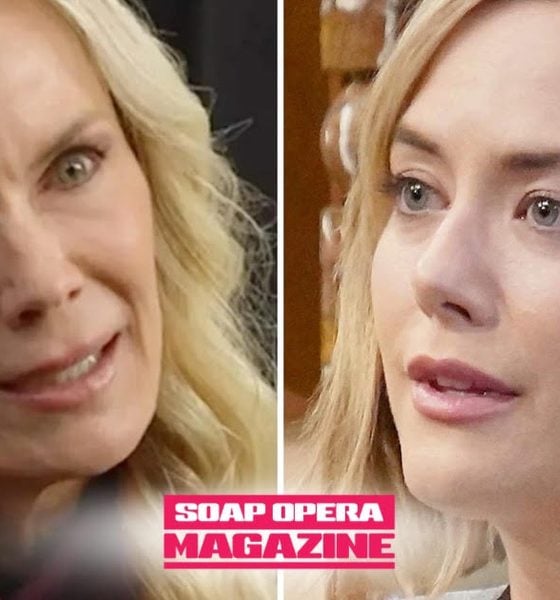 Hope Logan Spencer looking devastated beside a cold Brooke Logan in a Bold and the Beautiful spoilers image about their August 27 rift.