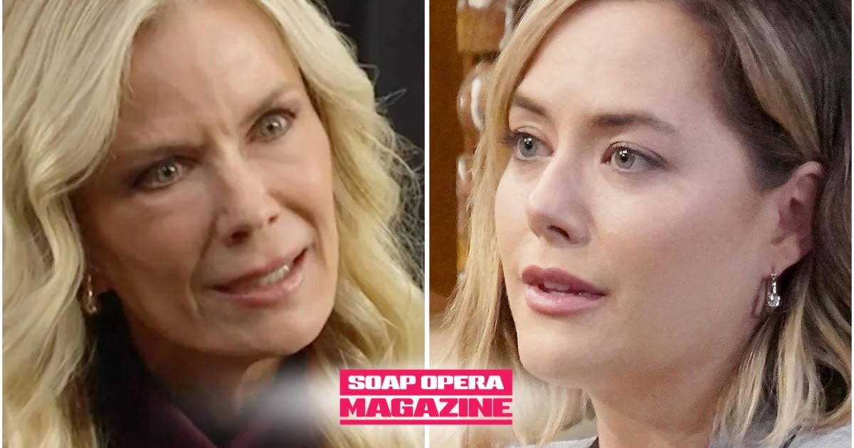Hope Logan Spencer looks devastated beside a cold Brooke Logan on The Bold and the Beautiful