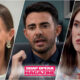 Lucy Coe looks away from a detective's question on General Hospital
