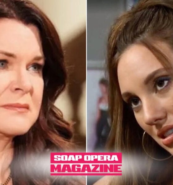 Melissa Dylan smiles between a wary Katie Logan Spencer and a torn Will Spencer on The Bold and the Beautiful Spoilers