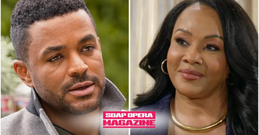 Nate Hastings smiles at Stephanie Simmons over lunch on The Young and the Restless