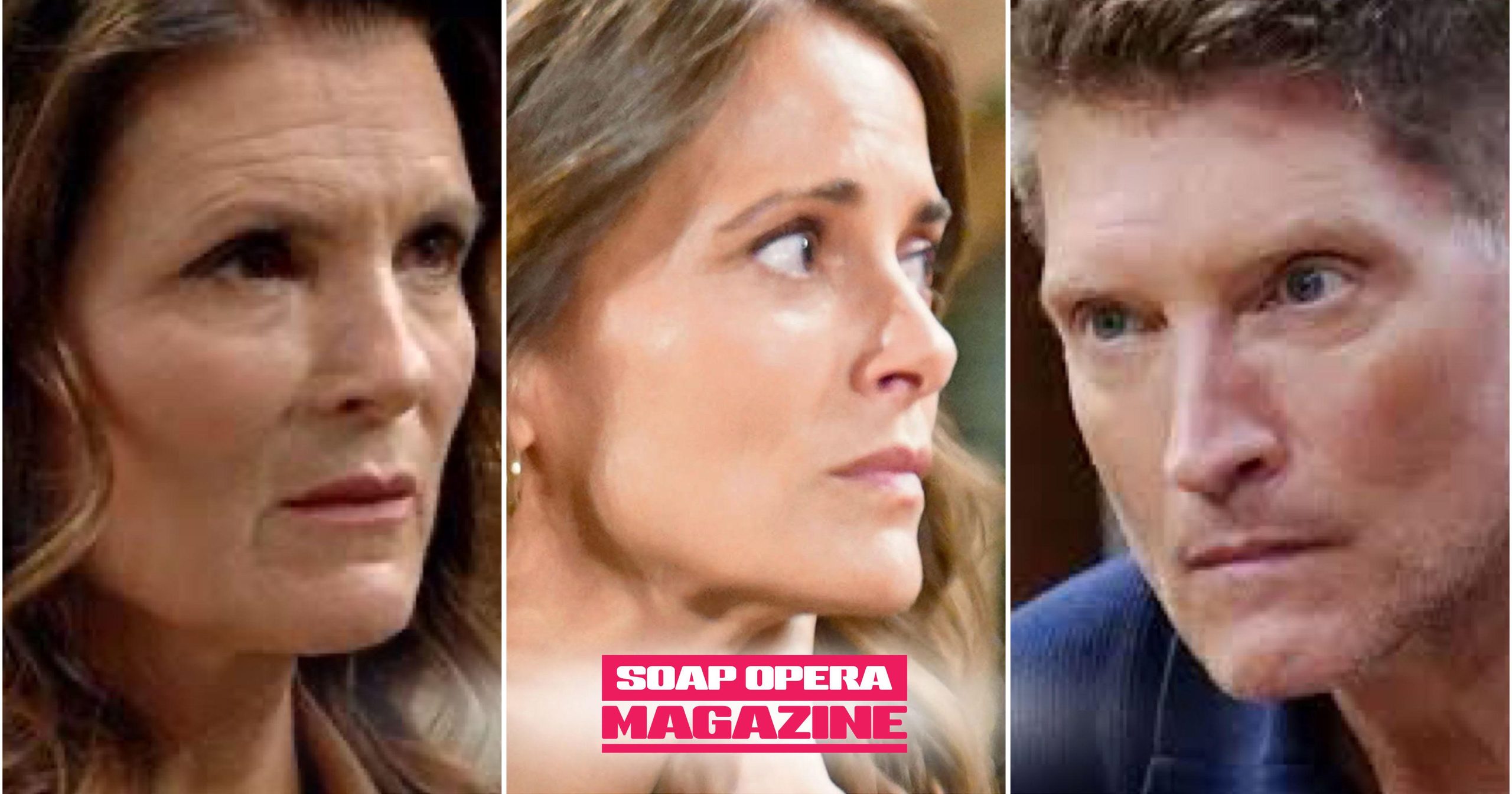 Sheila Carter smirks beside a frustrated Deacon Sharpe on The Bold and the Beautiful Spoilers