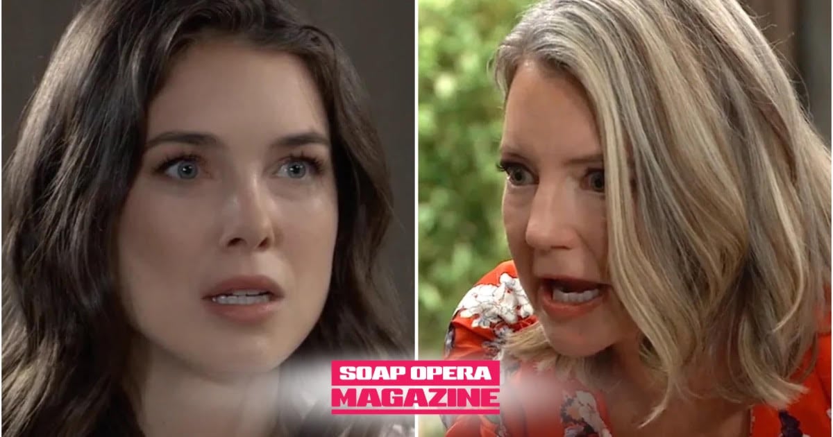 Willow Cain, Jack Brennan and Nina Reeves in the recording standoff on General Hospital