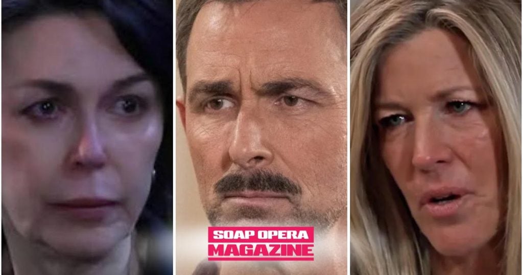 Anna Devane looks devastated in a General Hospital spoilers preview image.