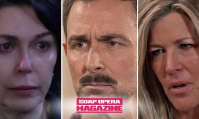 Anna Devane looks devastated in a General Hospital spoilers preview image.