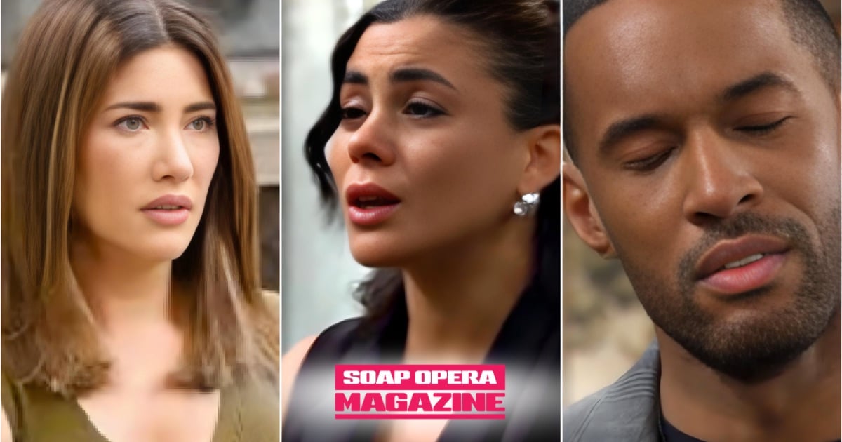Steffy Forrester Finnegan (Jacqueline MacInnes Wood), Daphne Rose Walton (Murielle Hilaire) and Carter Walton (Lawrence Saint-Victor) as the surrogacy lie spreads on Bold and the Beautiful