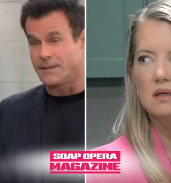 Willow Cain blindsided by Drew Cain in her congressional office on General Hospital