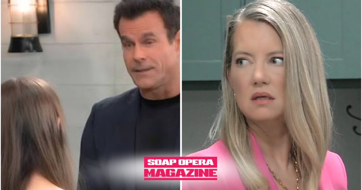 Willow Cain blindsided by Drew Cain in her congressional office on General Hospital