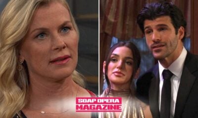 Dante Vitali (Franco LoPresti), Sami Brady's fiance, beside a shadowed figure standing in for unseen billionaire Dominic Marino, his old boarding school roommate, in Days of Our Lives spoilers, September 2026