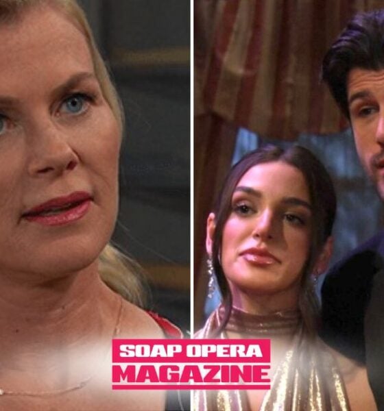 Dante Vitali (Franco LoPresti), Sami Brady's fiance, beside a shadowed figure standing in for unseen billionaire Dominic Marino, his old boarding school roommate, in Days of Our Lives spoilers, September 2026