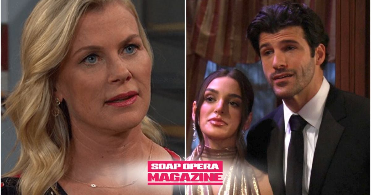 Dante Vitali (Franco LoPresti), Sami Brady's fiance, beside a shadowed figure standing in for unseen billionaire Dominic Marino, his old boarding school roommate, in Days of Our Lives spoilers, September 2026
