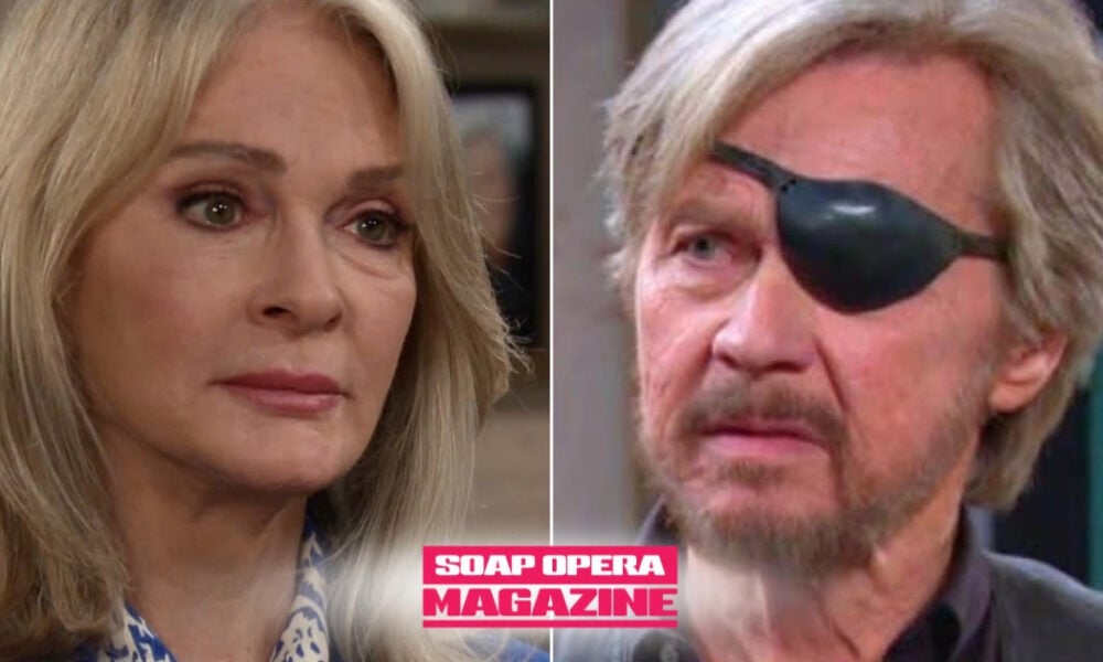 Marlena Evans (Deidre Hall) begs family friend Steve Johnson (Stephen Nichols) to keep a birth certificate secret in Days of Our Lives spoilers