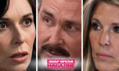 Anna Devane, Valentin Cassadine and Carly Spencer as Anna seeks out Valentin the day after Carly bares her heart on General Hospital
