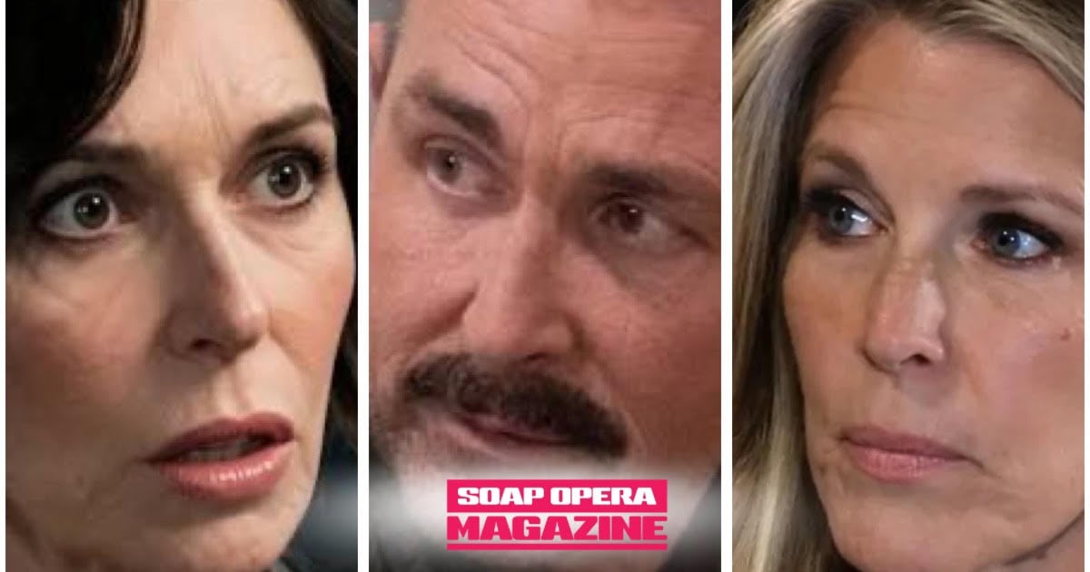 Anna Devane, Valentin Cassadine and Carly Spencer as Anna seeks out Valentin the day after Carly bares her heart on General Hospital