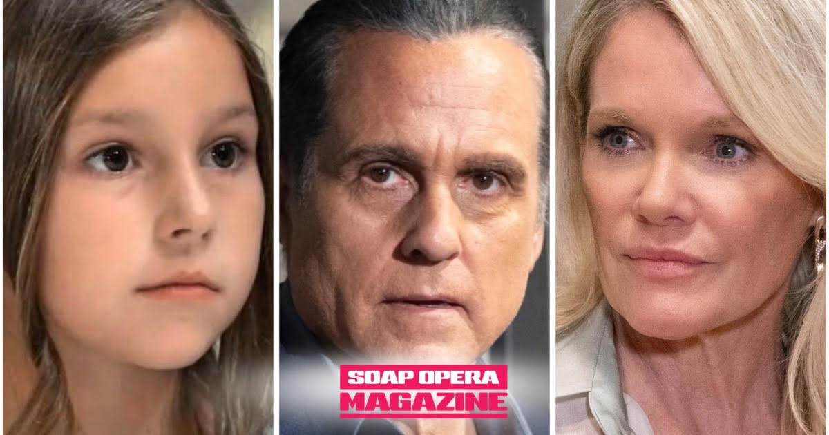 Avery Corinthos (Ava and Grace Scarola), Sonny Corinthos (Maurice Benard) and Ava Jerome (Maura West) as Sonny calls Avery a teenager amid recast buzz on General Hospital