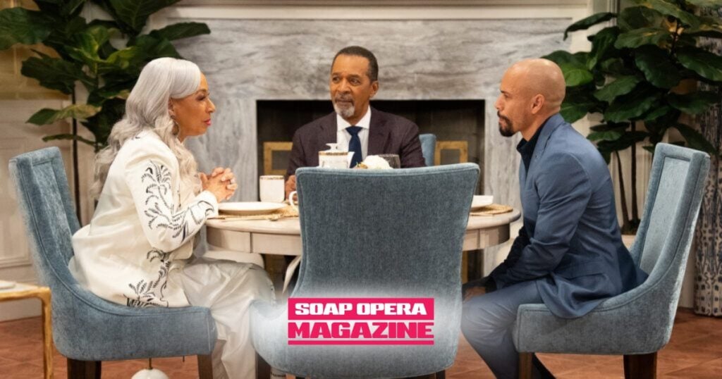 Beyond the Gates Comings and Goings (BTG Comings and Goings) Bryton James as Devon Winters with Anita & Vernon Dupree