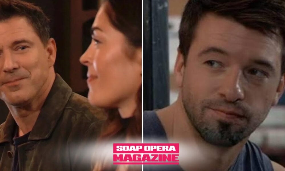 Britt Westbourne (Kelly Thiebaud), Jude (Wil Traval) and Hudson (Troy Lennon Appel) as Britt takes Jude's deal while questions grow about who he really is on General Hospital