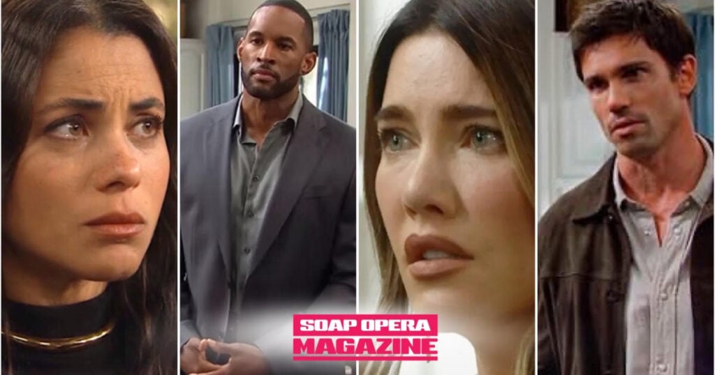 Daphne Rose Walton, Carter Walton, Steffy Forrester Finnegan and John Finnegan on Bold and the Beautiful