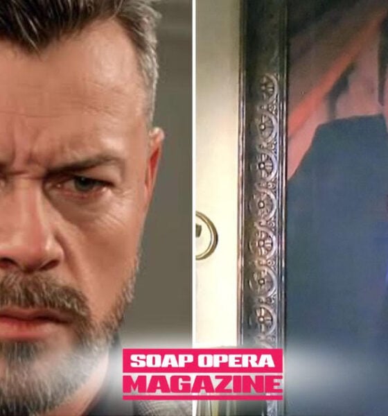 EJ DiMera (Dan Feuerriegel) finds blood on his shirt cuff below his late father Stefano DiMera's (Joseph Mascolo) portrait in Days of Our Lives spoilers, week of October 26, 2026