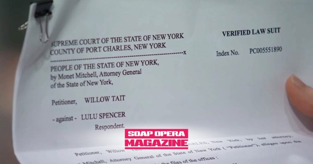 General Hospital Spoilers (GH Spoilers) Willow Tait & Lulu Spener Lawsuit